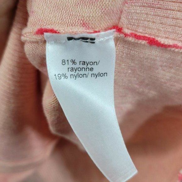 Maurices Cardigan Sweater size XL Sweatshirt 3/4 sleeve zigzag pink lightweight - Picture 5 of 5